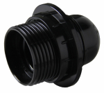 Патрон Е27 карболитовый с кольцом черный EKF (200/50) Патрон Е27 карболитовый с кольцом черный EKF (200/50)