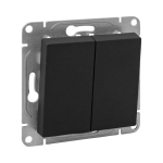 Выключатель 2кл перекрёстный, чёрный Эпика EKF