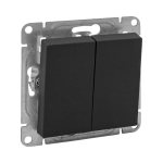 Выключатель 2кл прох с/у чёрный механизм Эпика EKF (1/10/120)