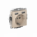 Розетка 1гн с З/К+2хUSB А с/у песочный AtlasDesign Systeme Electric (1/10) Розетка 1гн с З/К+2хUSB А с/у песочный AtlasDesign Systeme Electric (1/10)