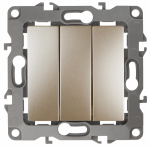 Выключатель 3кл с/у шампань механизм 12-1107-04 Эра12 ЭРА (1/10) Выключатель 3кл с/у шампань механизм 12-1107-04 Эра12 ЭРА (1/10)