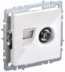 Розетка 2гн комп+ТВ RJ45+TV с/у белый механизм кат.5е РТВ/РК12-БрБ BRITE IEK (1/10/100) Розетка 2гн комп+ТВ RJ45+TV с/у белый механизм кат.5е РТВ/РК12-БрБ BRITE IEK (1/10/100)