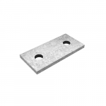 Пластина 2 отверстия для СТРАТ профиля, толщ. 5,0 мм, гальван. цинк Пластина 2 отверстия для СТРАТ профиля, толщ. 5,0 мм, гальван. цинк