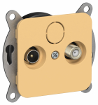 FLITE Роз. 2-я TV+SAT экр. проходная РТВс-2-1-2-ФлЗ зол. IEK