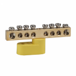 Шина нулевая с одним изолятором OptiKit BB-O-PE-S-8-6х9-желтый