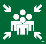 Наклейка самоклеющаяся "Место сбора" 310х280мм IEK (1/10)