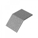 Крышка к угловому соединителю внешнему 45 град. к лотку 400х200, толщ. 1,0 мм, Сендзимир цинк