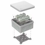 Коробка огнестойкая для о/п двухкомпонентная 60-0300-FR6.0-12 Е15-Е120 RAL7035 100х100х50 (14 шт/кор) Промрукав