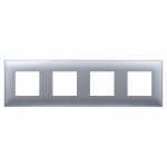 Рамка 4-пост. цвет серый глянцевый, пластик горизонт. и вертик., Avanti DKC