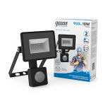 Прожектор светодиод 10Вт 6500К 850Лм черный с датчиком движения IP65 СДО Gauss Elementary-S (1/20)