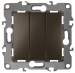 12-1107-13 ЭРА Выключатель тройной, 10АХ-250В, Эра12, бронза (10/100/2500) 12-1107-13 ЭРА Выключатель тройной, 10АХ-250В, Эра12, бронза (10/100/2500)