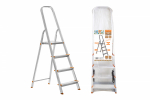 Стремянка комбинированная СК4, 4 ступени, сталь, алюминий, h=780 мм, Народная Стремянка комбинированная СК4, 4 ступени, сталь, алюминий, h=780 мм, Народная