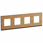 Рамка 4-пост. цвет дерево дерево горизонтальная, IP21 Unica NEW SE