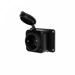 Колодка 1гн с З/К черная каучук с крышкой настенная IP54 REXANT (1/1/216)