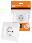 Розетка 1гн с З/К с/у белый 16А Ильмень TDM Розетка 1гн с З/К с/у белый 16А Ильмень TDM
