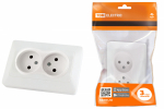 Розетка 2гн без З/К с/у белый 10А Ильмень TDM Розетка 2гн без З/К с/у белый 10А Ильмень TDM