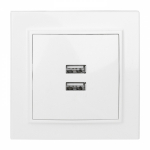 Розетка USB 2-мест. СП 2,1А с/у в сборе бел. Минск EKF (1) Розетка USB 2-мест. СП 2,1А с/у в сборе бел. Минск EKF (1)