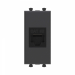 Накладка/вставка для настен. кабель-канала rj45 черный DKC