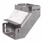 Угол д/листового кабель.лотка 90° вертикально восходящий без разъема/соединителя сталь светло-серый ПРОМРУКАВ