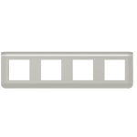 Рамка 4-пост. цвет алюминий матовый, пластик горизонтальная, Mosaic Legrand Рамка 4-пост. цвет алюминий матовый, пластик горизонтальная, Mosaic Legrand