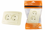 Розетка 2гн с З/К с/у крем 16А Валдай TDM Розетка 2гн с З/К с/у крем 16А Валдай TDM