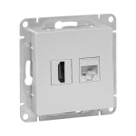 Розетка HDMI+RJ45 (cat5), алюминий Эпика EKF Розетка HDMI+RJ45 (cat5), алюминий Эпика EKF