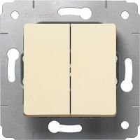 Выключатель 2кл с/у крем механизм Cariva Legrand (1/10/100)