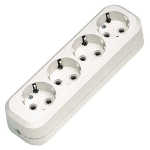 Колодка 4гн с З/К белая 16А Makel (1/20/80)