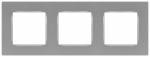 Рамка для розеток и выключателей ЭРА Серия 12 12-5203-03 на 3 поста, Классик, алюминий Рамка для розеток и выключателей ЭРА Серия 12 12-5203-03 на 3 поста, Классик, алюминий