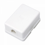 Розетка 1гн о/у RG-11 (6P4C) телефонная белая REXANT (1/50/500)