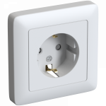 Розетка 1гн с З/К шторки с/у белый в сборе 16А Хит Systeme Electric Розетка 1гн с З/К шторки с/у белый в сборе 16А Хит Systeme Electric