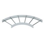 Секция угловая 90° LB 90 1160 R5 FS, для лестничных лотков, R=500 мм, h=110 мм, B=600 мм, сталь, конвейерный цинк Секция угловая 90° LB 90 1160 R5 FS, для лестничных лотков, R=500 мм, h=110 мм, B=600 мм, сталь, конвейерный цинк