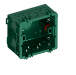 Systeme Infinity, Коробка установочная 86х86 мм, стыкуемая, для сплошных стен, Зеленый Systeme Infinity, Коробка установочная 86х86 мм, стыкуемая, для сплошных стен, Зеленый