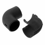 Соединитель угловой разборный черный д16 (5шт/700шт уп/кор) Промрукав Соединитель угловой разборный черный д16 (5шт/700шт уп/кор) Промрукав