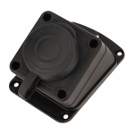 Колодка 1гн с З/К черная каучук с крышкой настенная угловая IP44 PROCONNECT (1/1/1728)