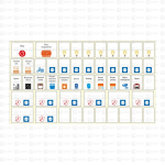 Комплект модульных наклеек средний 137х240 EKF PROxima