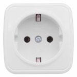 Розетка 1гн с З/К о/у белый 16А IP20 Минск EKF Basic (10/200)