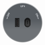 Розетка 2гн USB+USB typeА+ typeС  графит 18Вт, 5В/3А MultiTrack Systeme Electric (1)