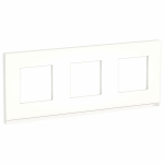 Рамка 3-пост. цвет белый стекло горизонтальная, IP21 Unica NEW SE