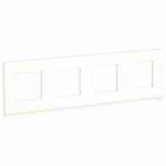 Рамка 4-пост. цвет белый стекло горизонтальная, IP21 Unica NEW SE