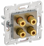 SKANDY Аудиорозетка 4-мест. SK-A01N никель IEK SKANDY Аудиорозетка 4-мест. SK-A01N никель IEK