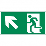 пиктограмма "ФИГУРА / СТРЕЛКА ВЛЕВО ВВЕРХ" 180х90мм для аварийно-эвакуационного светильника Compact пиктограмма "ФИГУРА / СТРЕЛКА ВЛЕВО ВВЕРХ" 180х90мм для аварийно-эвакуационного светильника Compact