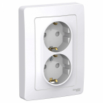 Розетка 2гн с З/К шторки с/у белый 16А Blanca Systeme Electric (1/6)