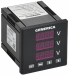 Вольтметр цифр. щит. 3-ф. DO RS-485 72х72 LED GENERICA Вольтметр цифр. щит. 3-ф. DO RS-485 72х72 LED GENERICA