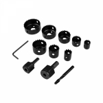 Набор коронок по дереву (19, 22, 28, 32, 38, 44, 54, 64 мм) 2 держателя с ключом Kranz Набор коронок по дереву (19, 22, 28, 32, 38, 44, 54, 64 мм) 2 держателя с ключом Kranz