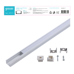 Профиль для ленты врезной гл 12mm - 2m LED Gauss 1/40