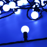 Светодиодная гирлянда ARD-BALL-CLASSIC-D23-10000-BLACK-80LED BLUE (230V, 3.5W)
