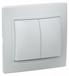 Выключатель 2кл с/у белый ВС10-2-0-КБ Кварта GENERICA IEK (1/10/200)