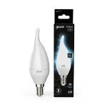 Лампа светодиод 9,5Вт Свеча на ветру Е14 950Лм 4100K матовая Gauss Black (1/10/50)