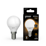 Лампа светодиод 9,5Вт Шар Е14 3000К 890Лм матовая Gauss Black (1/10/100)